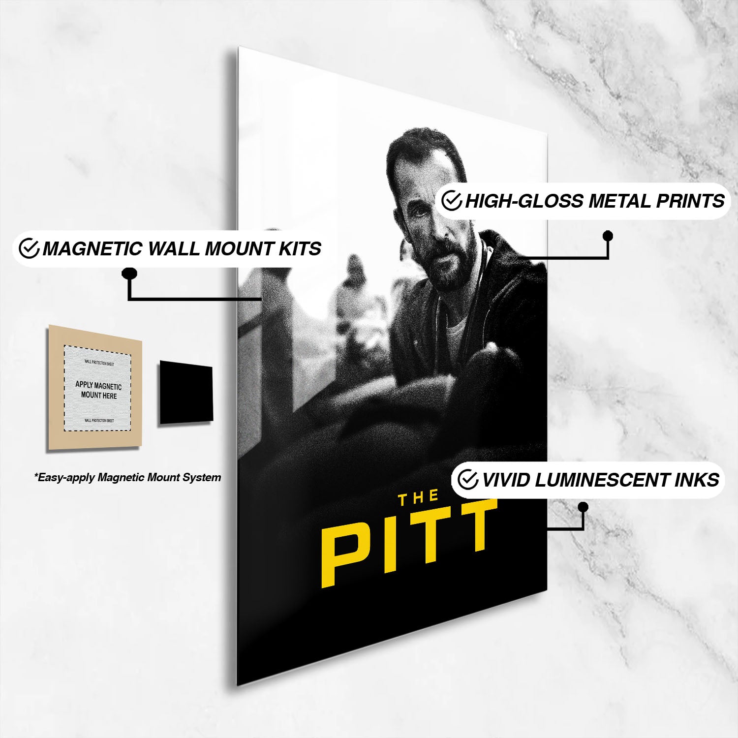 Flex Designs Metal Poster The Pitt Theatrical 16 x 24" Home Goods - Movie 2025 Movie Metal Poster