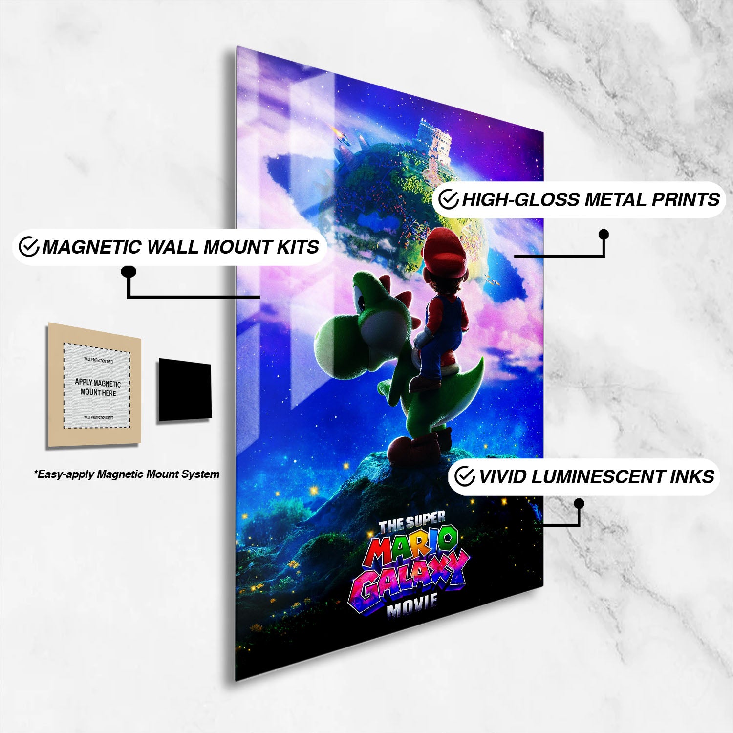 Flex Designs Metal Poster The Super Mario Galaxy Movie Cinematic 16 x 24" Home Goods - Movie 2026 Movie Metal Poster