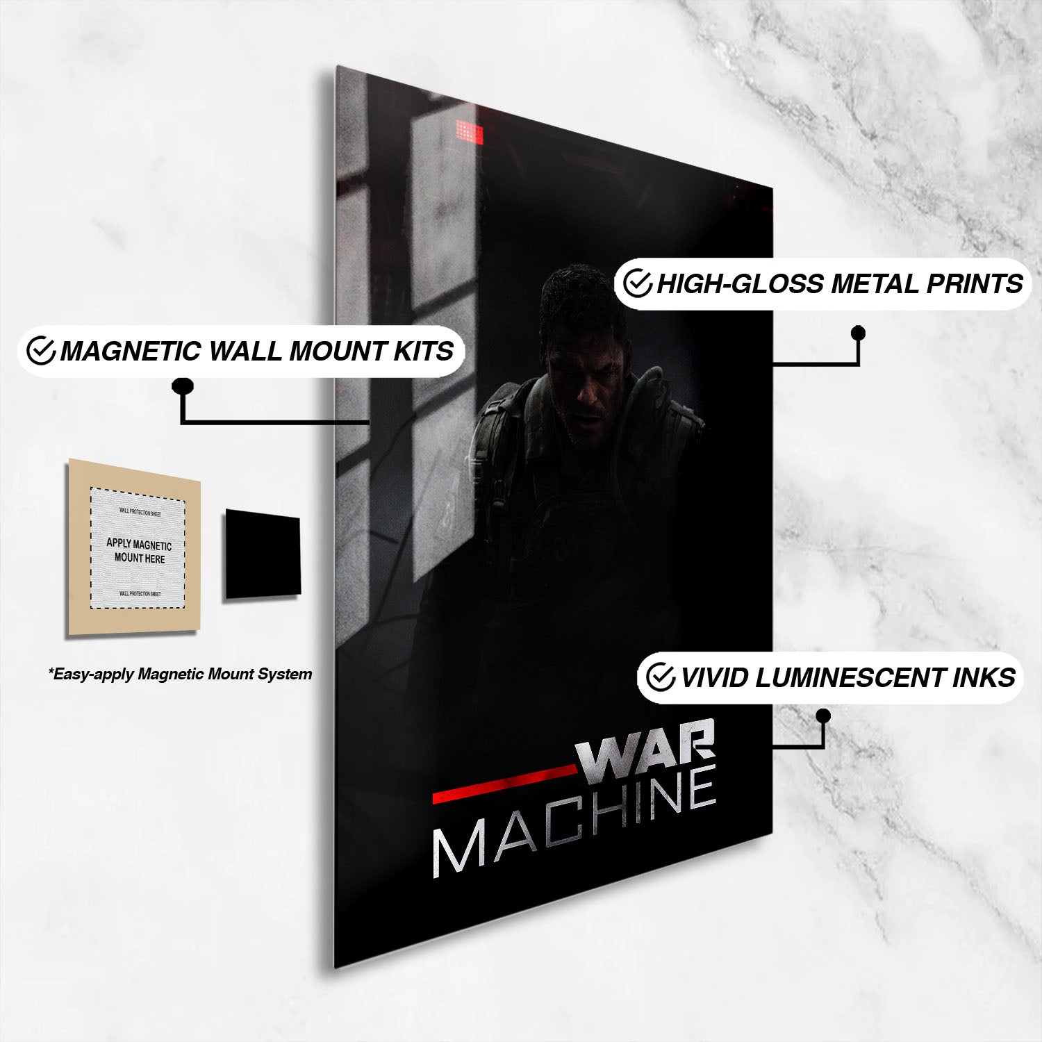 Flex Designs Metal Poster War Machine 16 x 24" Home Goods - Movie 2026 Movie Metal Poster