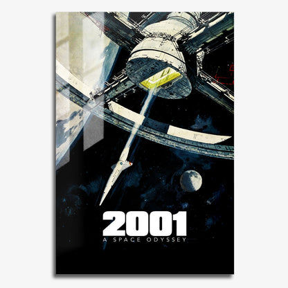 Flex Designs Metal Poster 2001 A Space Odyssey Theatrical 11 x 17" Home Goods - Movie 1968 Movie Metal Poster