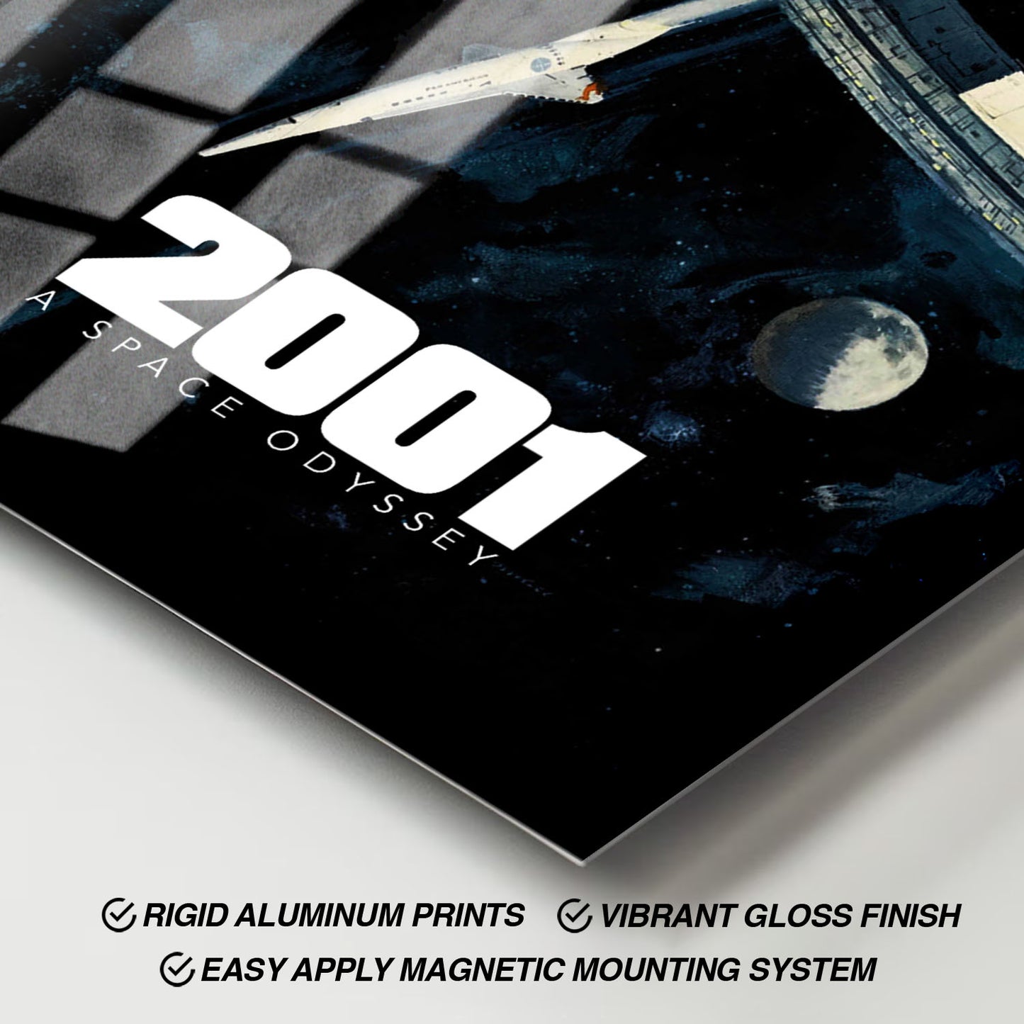 Flex Designs Metal Poster 2001 A Space Odyssey Theatrical 11 x 17" Home Goods - Movie 1968 Movie Metal Poster