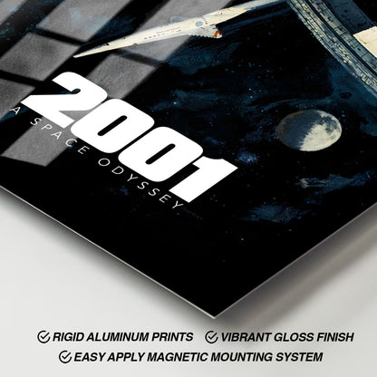 Flex Designs Metal Poster 2001 A Space Odyssey Theatrical 11 x 17" Home Goods - Movie 1968 Movie Metal Poster