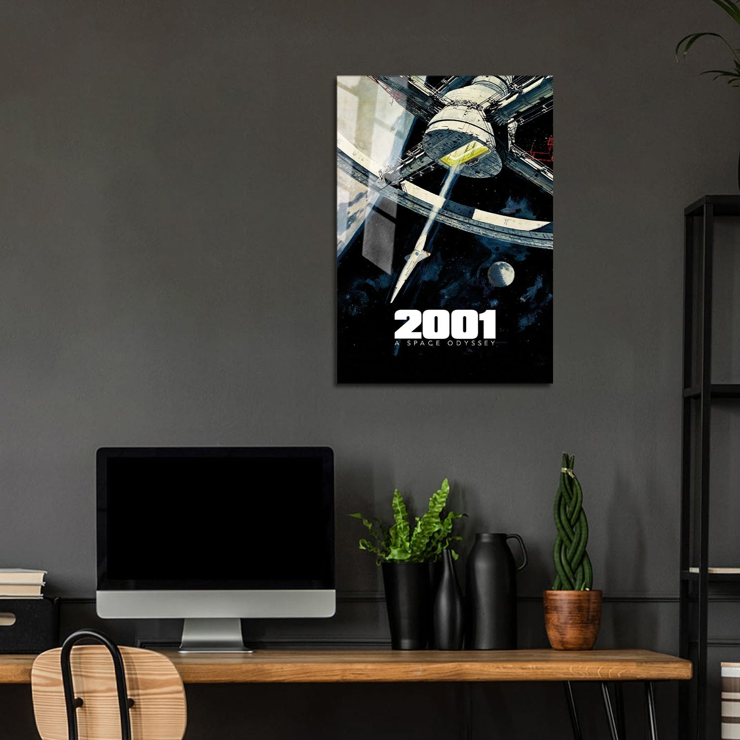 Flex Designs Metal Poster 2001 A Space Odyssey Theatrical 24 x 36" Home Goods - Movie 1968 Movie Metal Poster