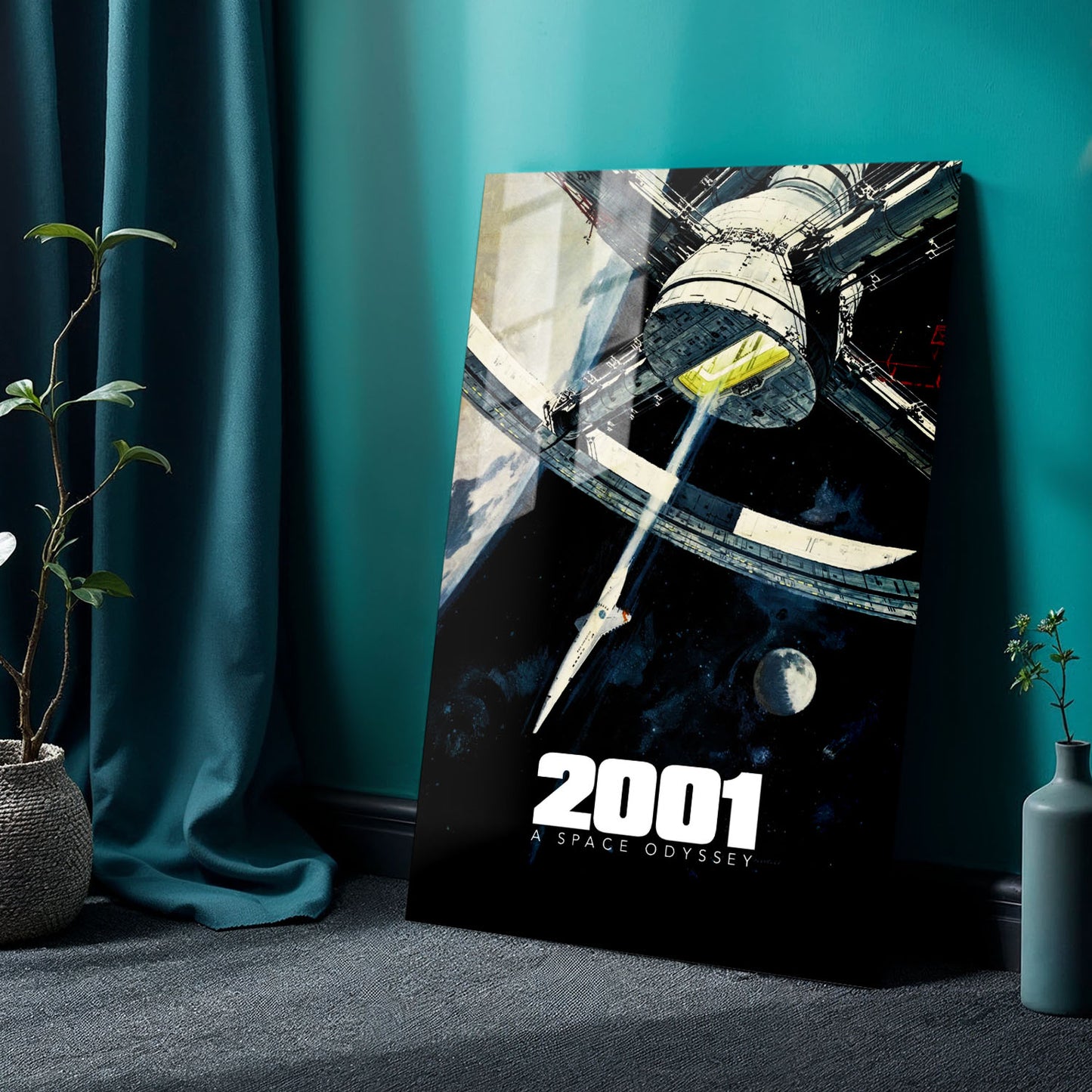 Flex Designs Metal Poster 2001 A Space Odyssey Theatrical 24 x 36" Home Goods - Movie 1968 Movie Metal Poster