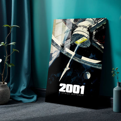 Flex Designs Metal Poster 2001 A Space Odyssey Theatrical 24 x 36" Home Goods - Movie 1968 Movie Metal Poster