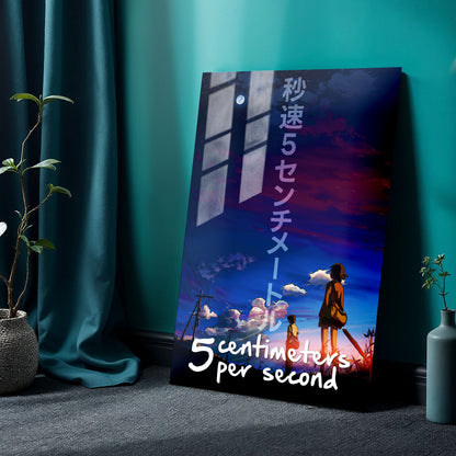 Flex Designs Metal Poster 5 Centimeters per Second 24 x 36" Home Goods - Movie 2007 Movie Metal Poster
