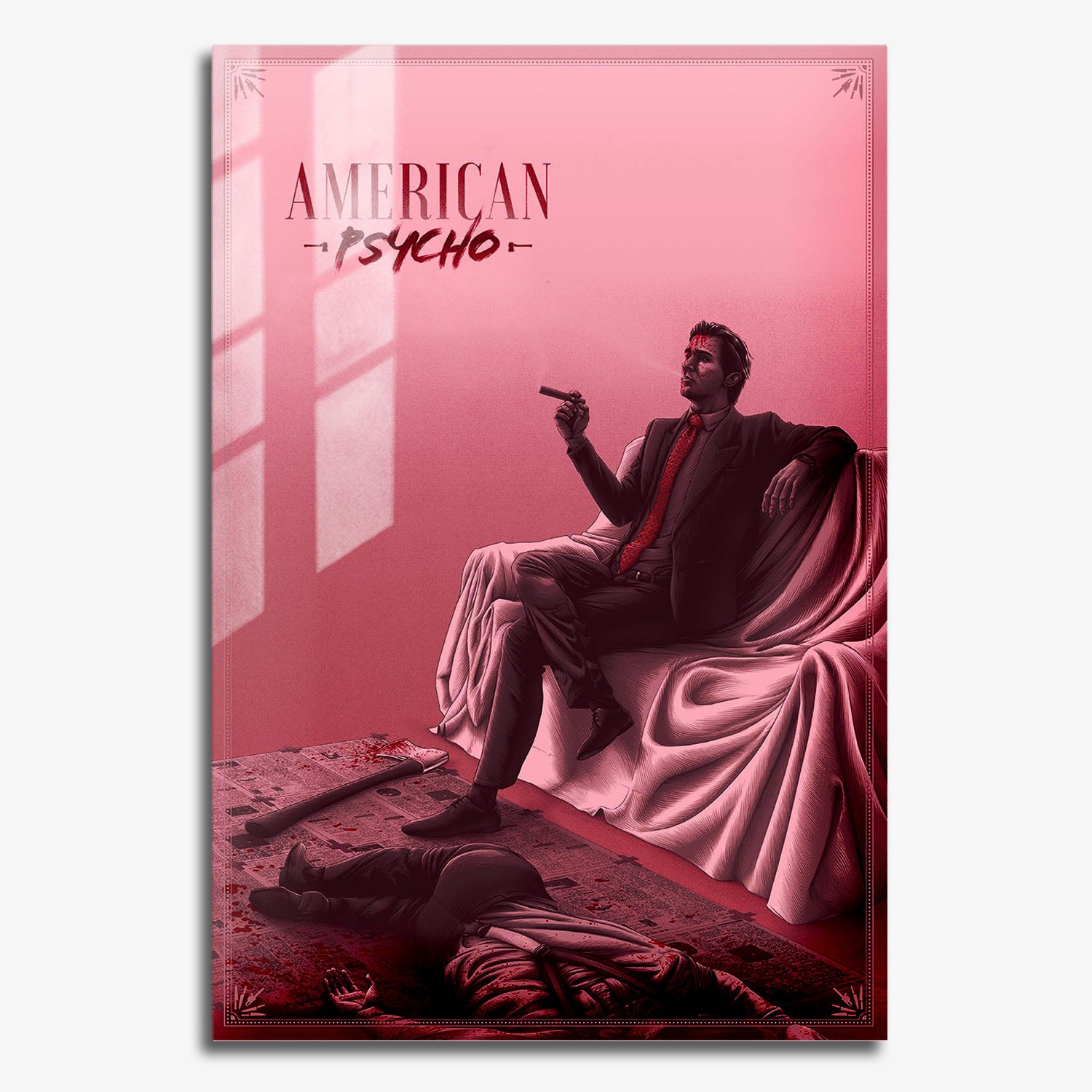 Flex Designs Metal Poster American Psycho Sketch 11 x 17" Home Goods - Movie 2000 Movie Metal Poster