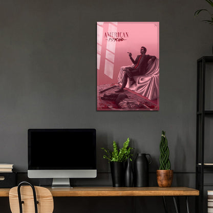 Flex Designs Metal Poster American Psycho Sketch 24 x 36" Home Goods - Movie 2000 Movie Metal Poster