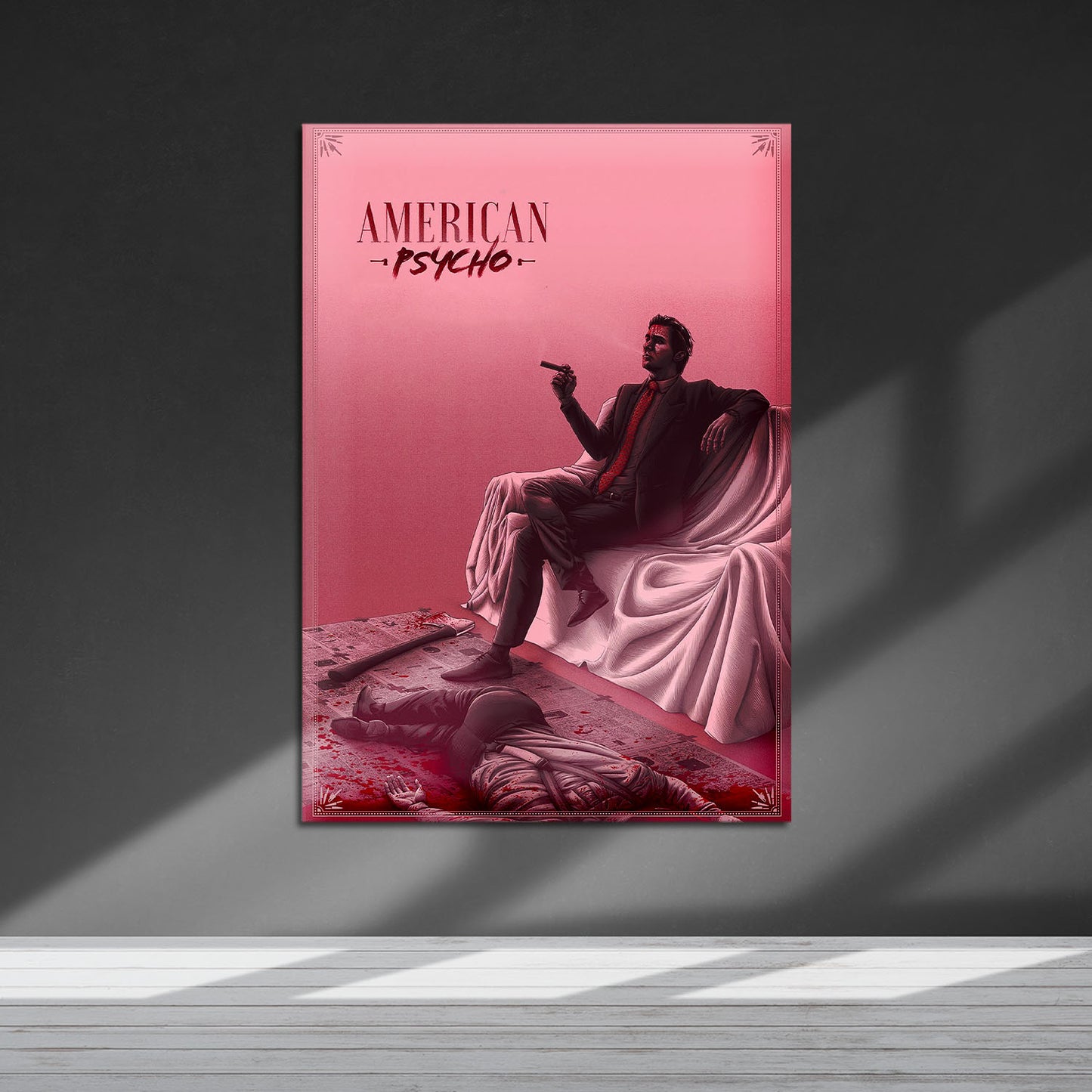 Flex Designs Metal Poster American Psycho Sketch 5 x 7" Home Goods - Movie 2000 Movie Metal Poster