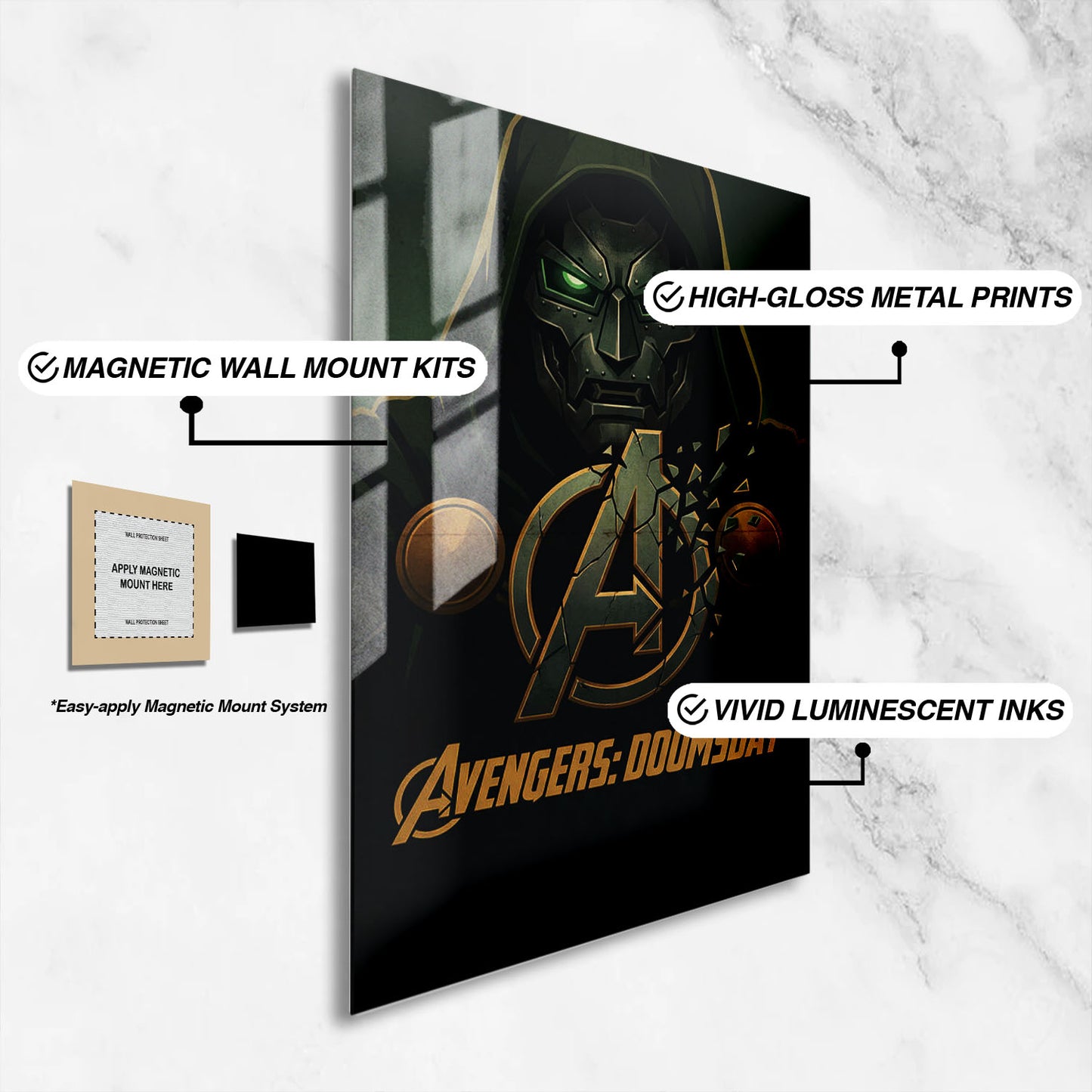 Flex Designs Metal Poster Avengers Doomsday Dr Doom 16 x 24" Home Goods - Movie 2026 Movie Metal Poster