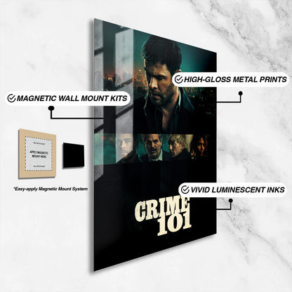 Flex Designs Metal Poster Crime 101 Theatrical 16 x 24" Home Goods - Movie 2026 Movie Metal Poster