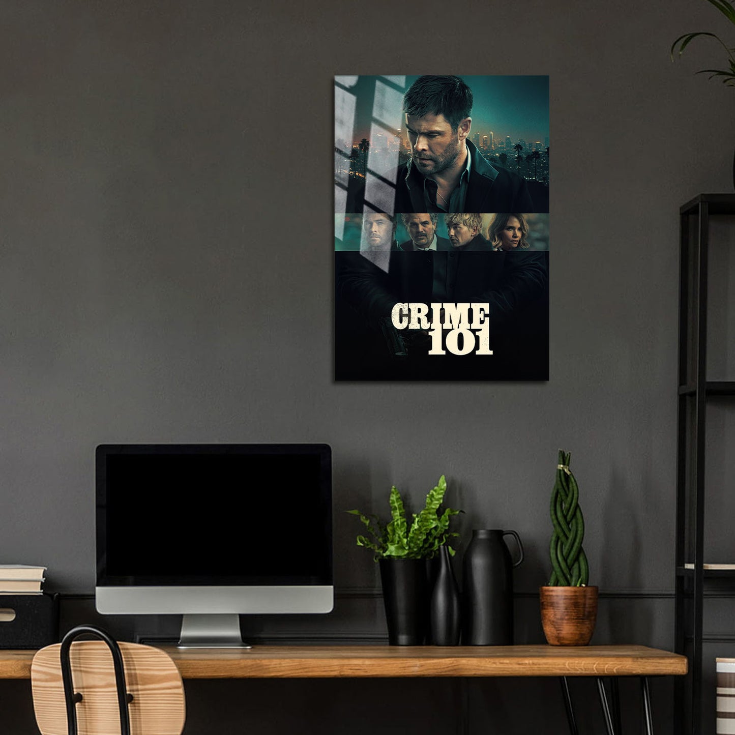 Flex Designs Metal Poster Crime 101 Theatrical 24 x 36" Home Goods - Movie 2026 Movie Metal Poster