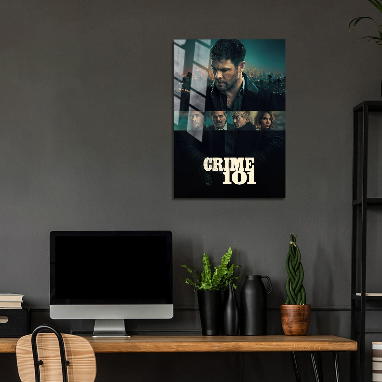 Flex Designs Metal Poster Crime 101 Theatrical 24 x 36" Home Goods - Movie 2026 Movie Metal Poster