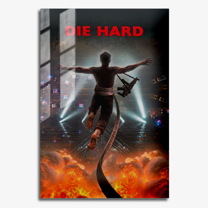 Flex Designs Metal Poster Die Hard Key Visual 11 x 17" Home Goods - Movie 1988 Movie Metal Poster