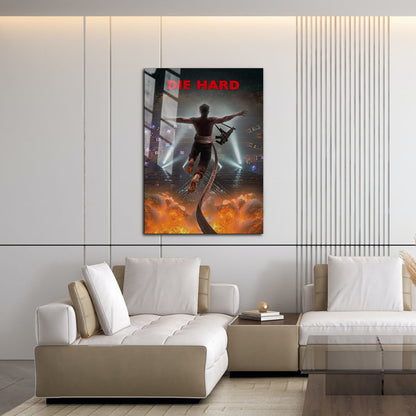 Flex Designs Metal Poster Die Hard Key Visual 16 x 24" Home Goods - Movie 1988 Movie Metal Poster