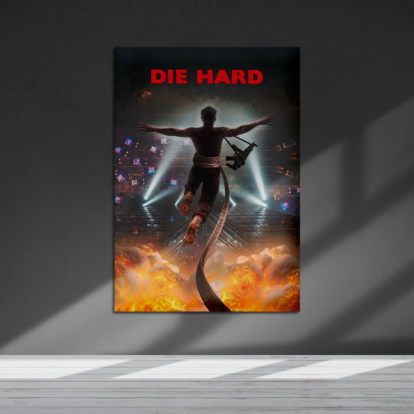 Flex Designs Metal Poster Die Hard Key Visual 5 x 7" Home Goods - Movie 1988 Movie Metal Poster