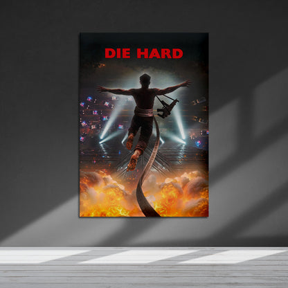 Flex Designs Metal Poster Die Hard Key Visual 5 x 7" Home Goods - Movie 1988 Movie Metal Poster