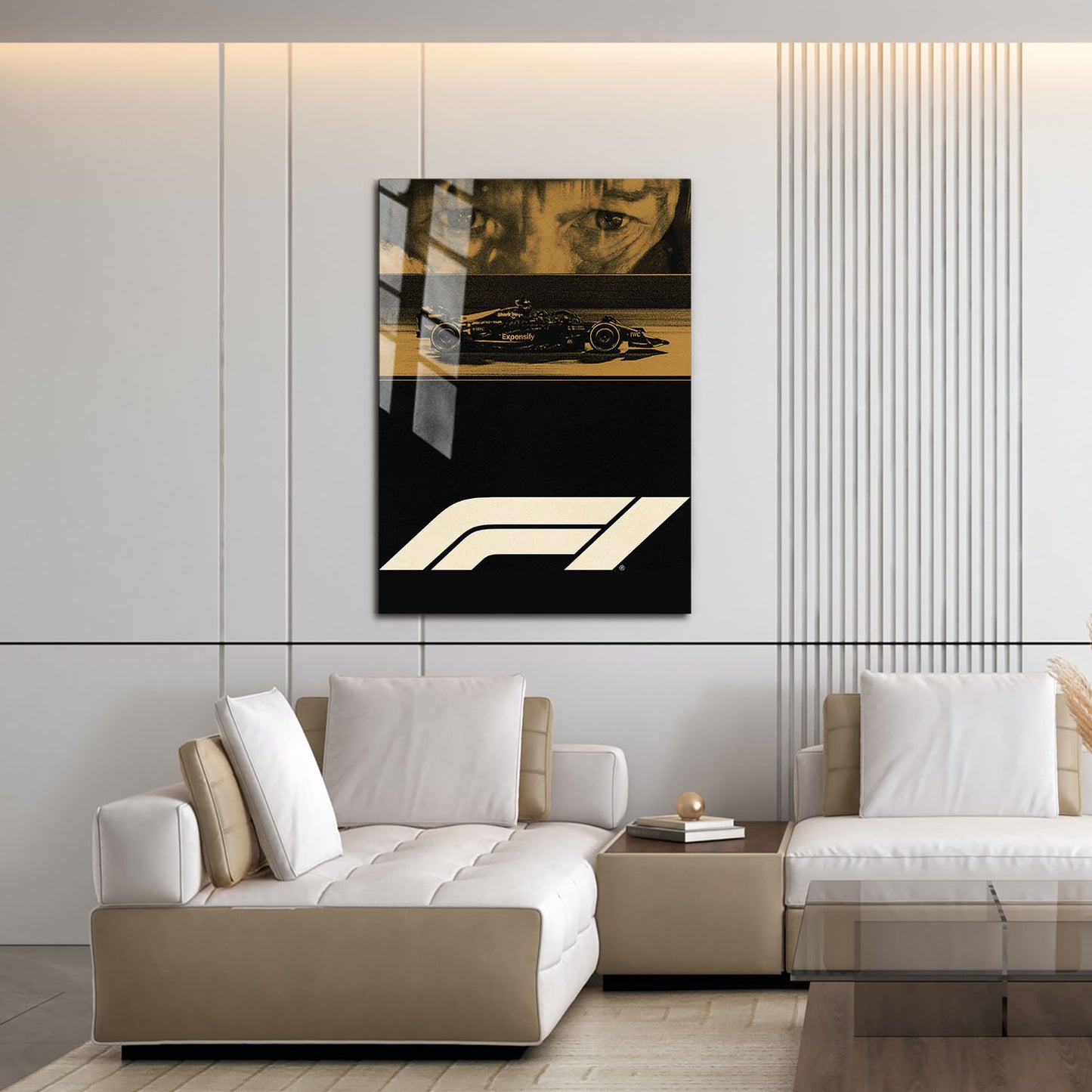 Flex Designs Metal Poster F1 Brad Pitt Minimalist 16 x 24" Home Goods - Movie 2025 Movie Metal Poster