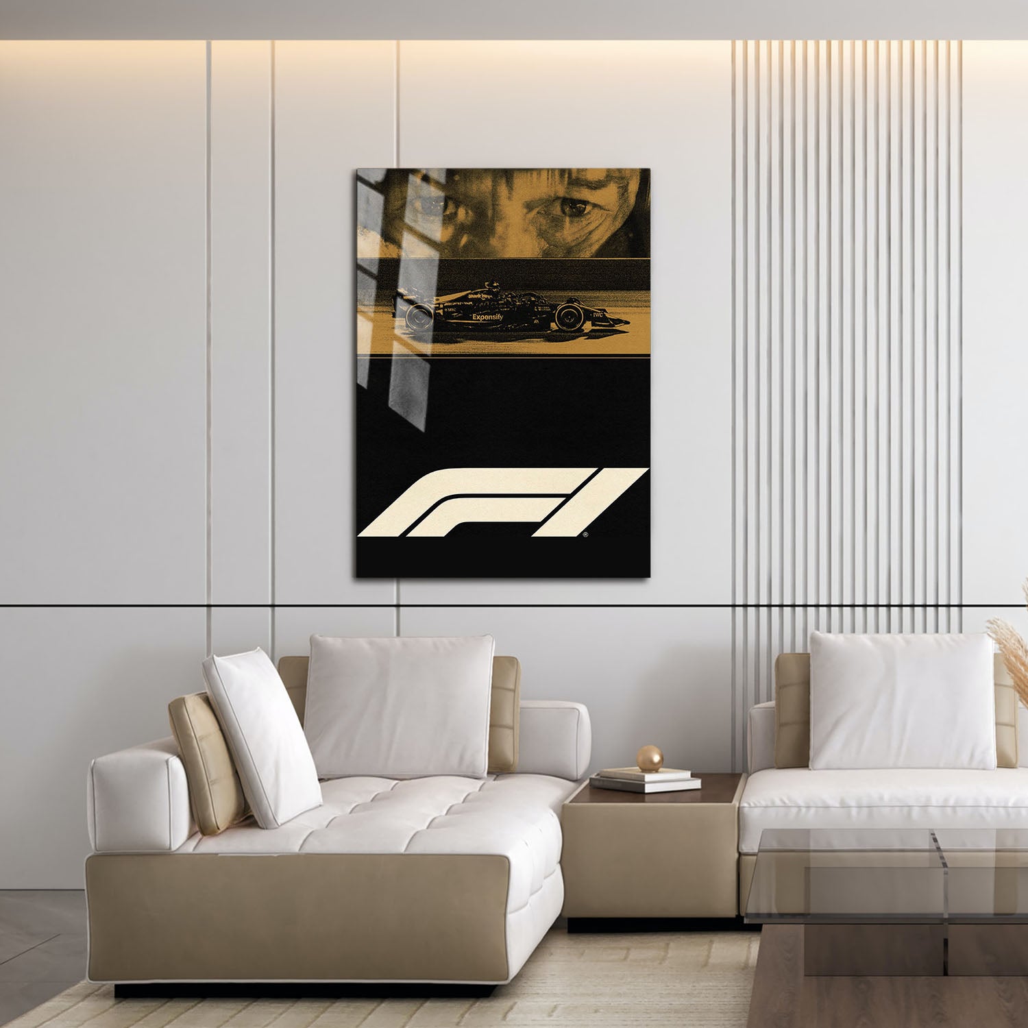 Flex Designs Metal Poster F1 Brad Pitt Minimalist 16 x 24" Home Goods - Movie 2025 Movie Metal Poster
