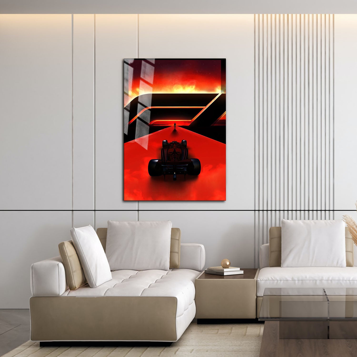 Flex Designs Metal Poster F1 Red 16 x 24" Home Goods - Movie 2025 Movie Metal Poster
