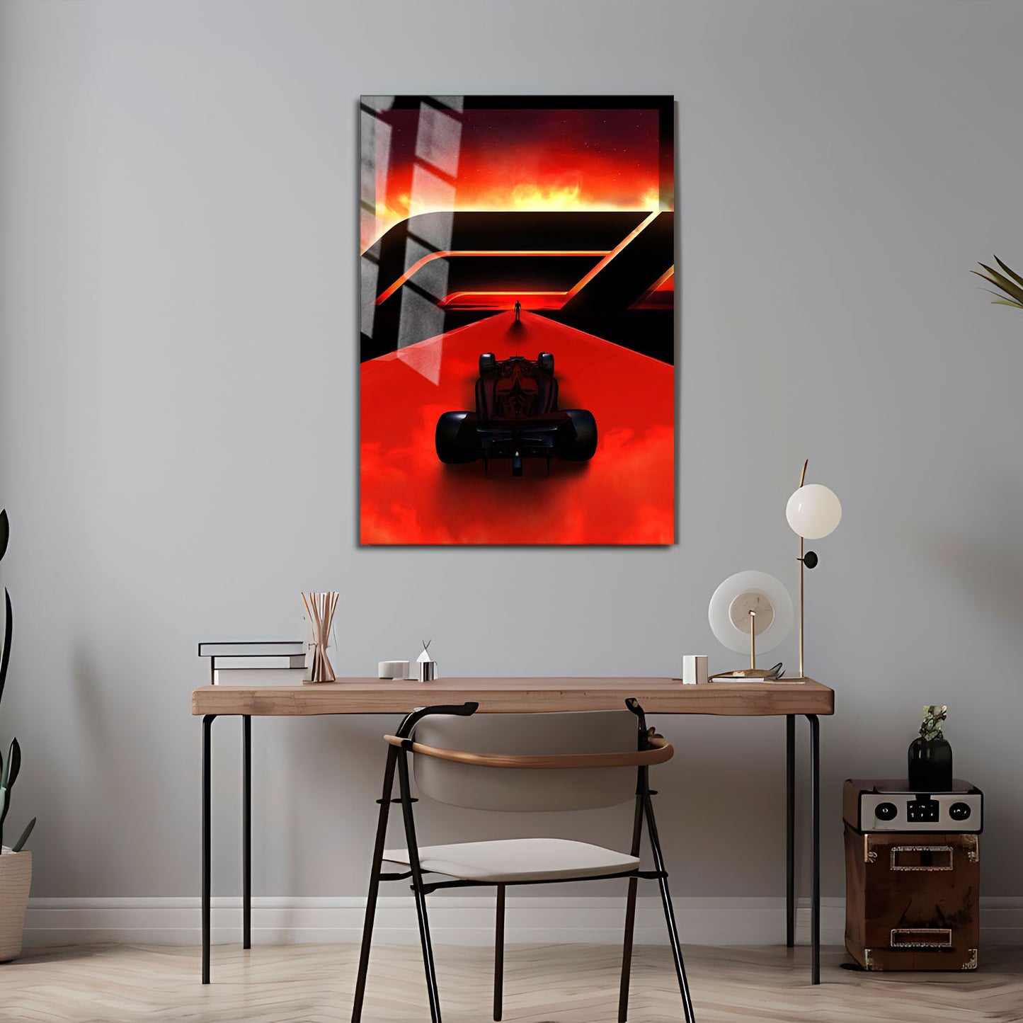Flex Designs Metal Poster F1 Red 5 x 7" Home Goods - Movie 2025 Movie Metal Poster