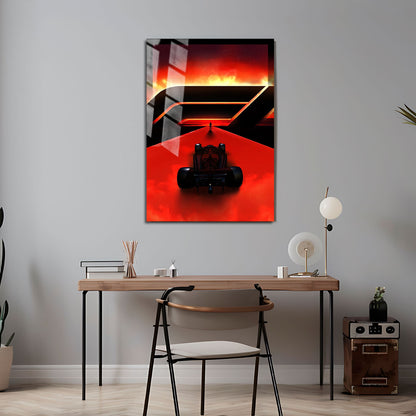Flex Designs Metal Poster F1 Red 5 x 7" Home Goods - Movie 2025 Movie Metal Poster