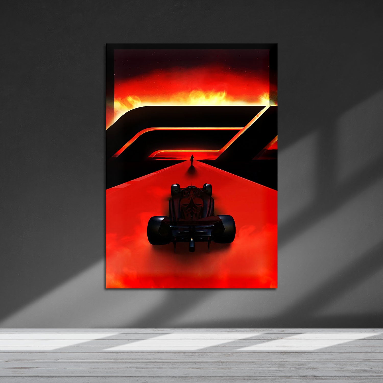 Flex Designs Metal Poster F1 Red 5 x 7" Home Goods - Movie 2025 Movie Metal Poster