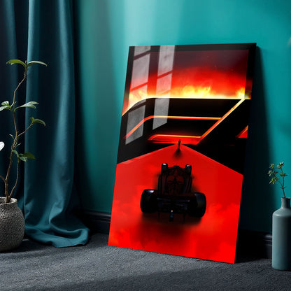 Flex Designs Metal Poster F1 Red 24 x 36" Home Goods - Movie 2025 Movie Metal Poster