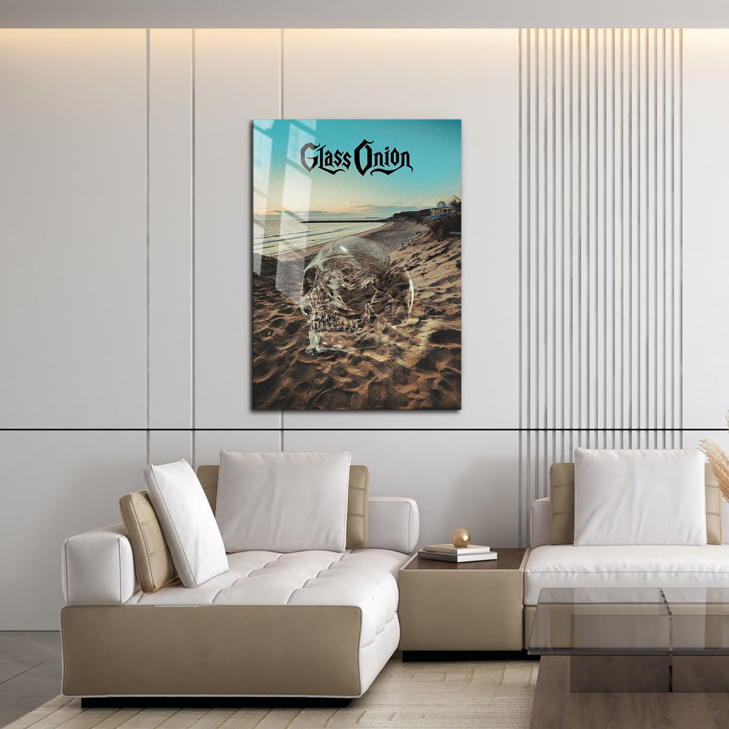 Flex Designs Metal Poster Glass Onion A Knives Out Mystery Skull 16 x 24" Home Goods - Movie 2022 Movie Metal Poster