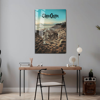 Flex Designs Metal Poster Glass Onion A Knives Out Mystery Skull 5 x 7" Home Goods - Movie 2022 Movie Metal Poster