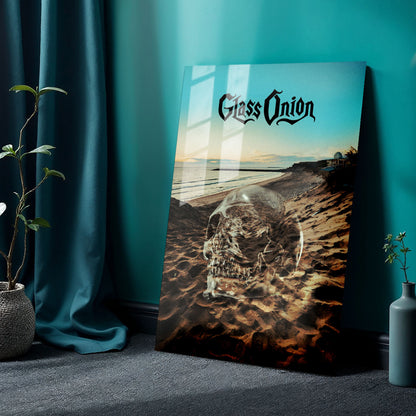 Flex Designs Metal Poster Glass Onion A Knives Out Mystery Skull 24 x 36" Home Goods - Movie 2022 Movie Metal Poster