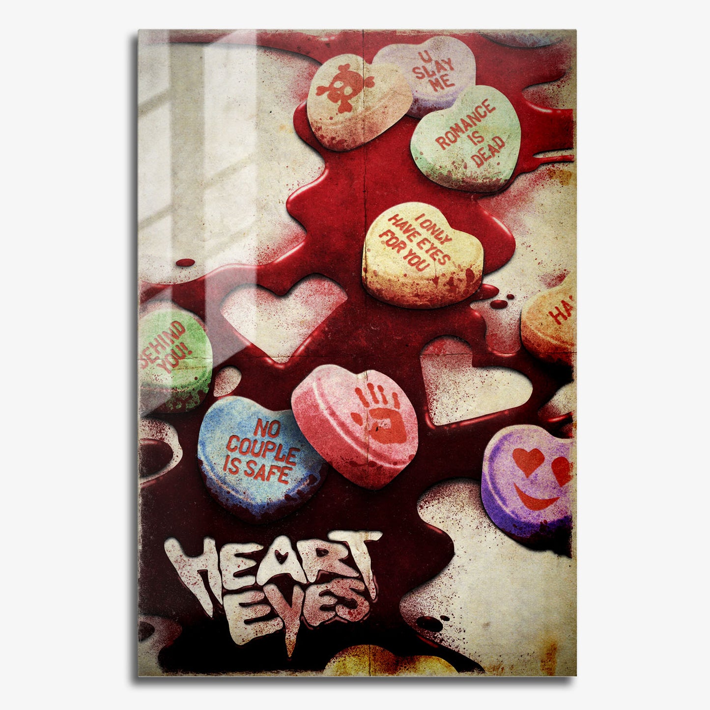 Flex Designs Metal Poster Heart Eyes Key Art 11 x 17" Home Goods - Movie 2025 Movie Metal Poster