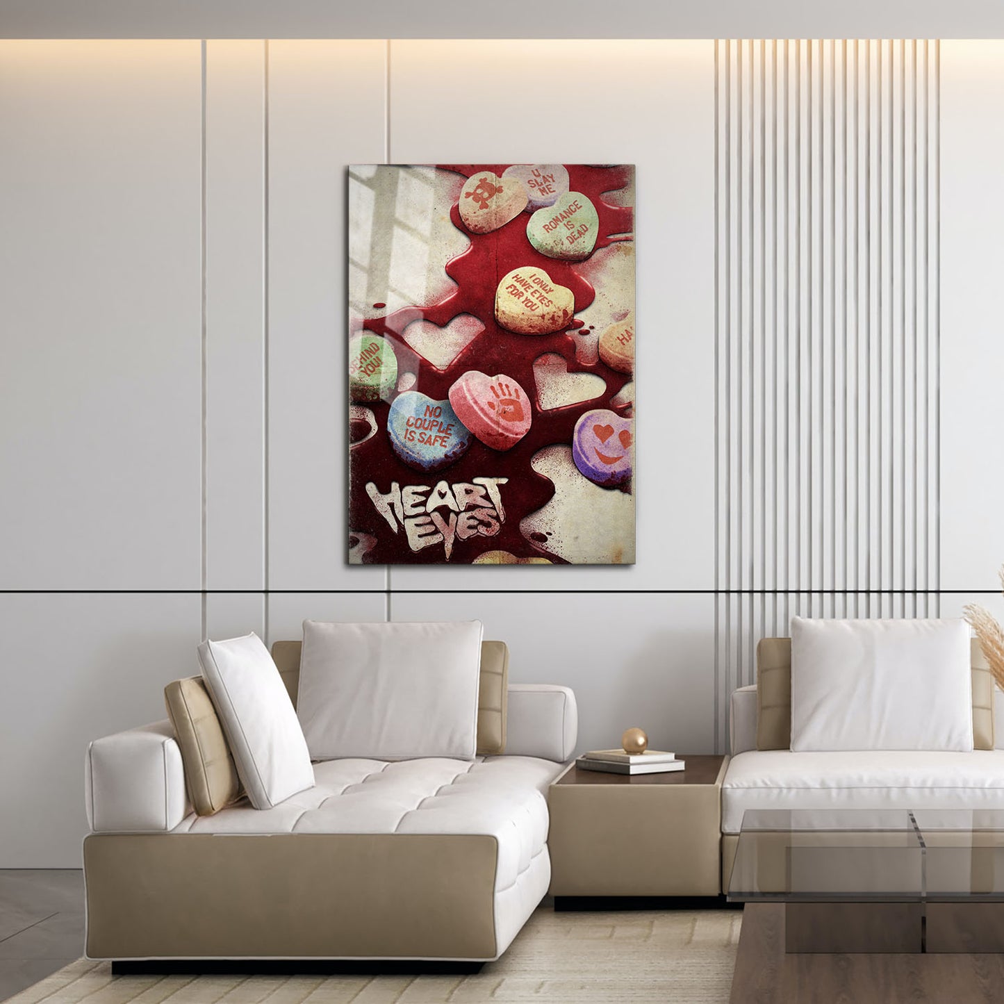 Flex Designs Metal Poster Heart Eyes Key Art 16 x 24" Home Goods - Movie 2025 Movie Metal Poster