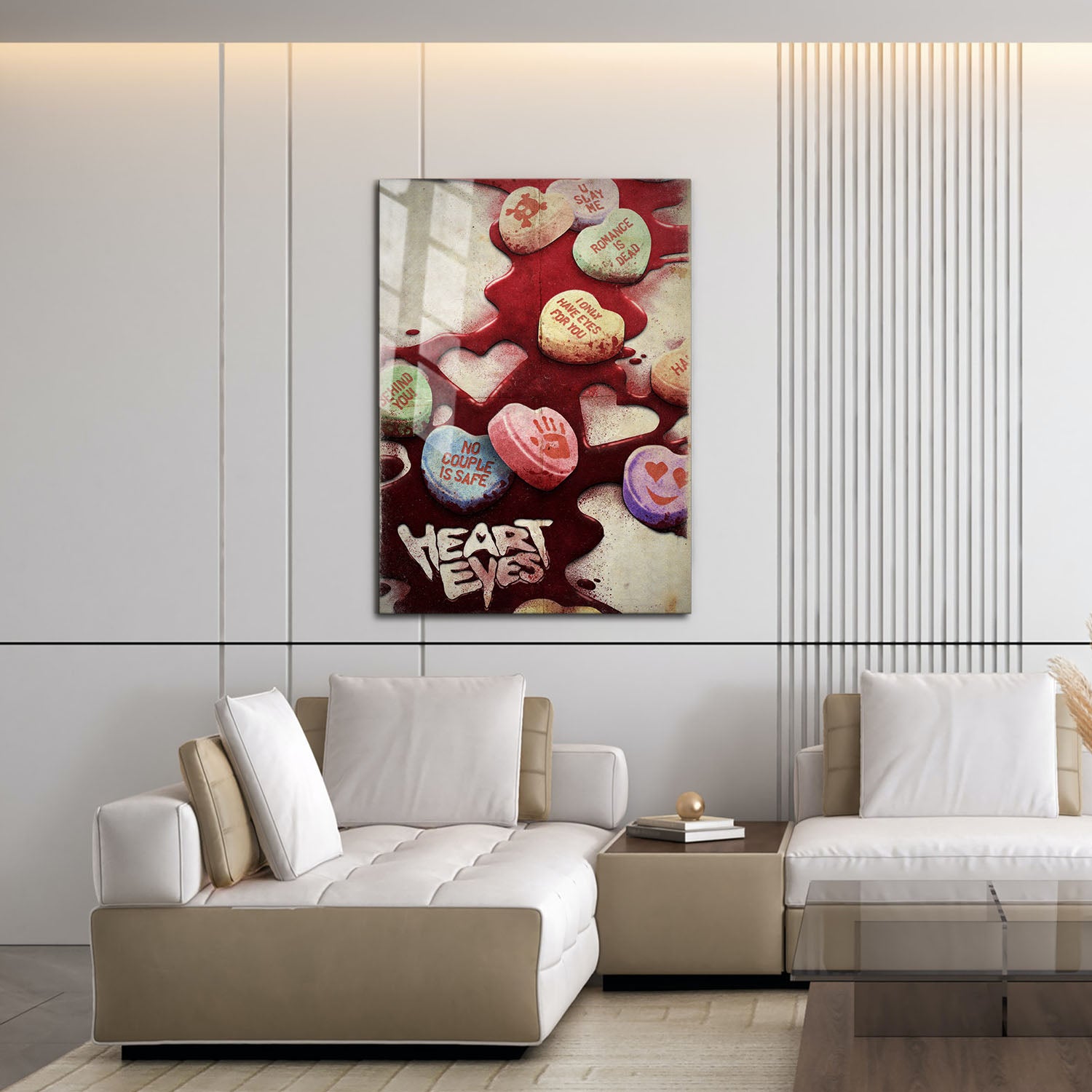 Flex Designs Metal Poster Heart Eyes Key Art 16 x 24" Home Goods - Movie 2025 Movie Metal Poster
