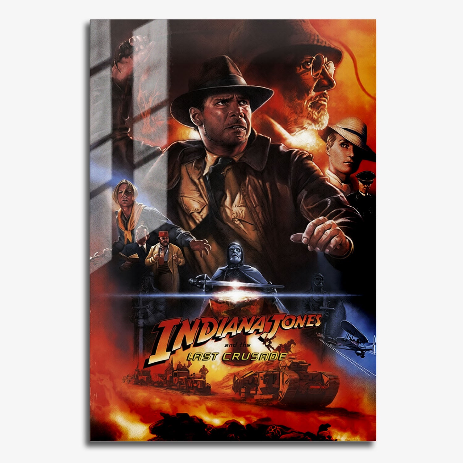 Flex Designs Metal Poster Indiana Jones and the Last Crusade Alternate 11 x 17" Home Goods - Movie 1989 Movie Metal Poster