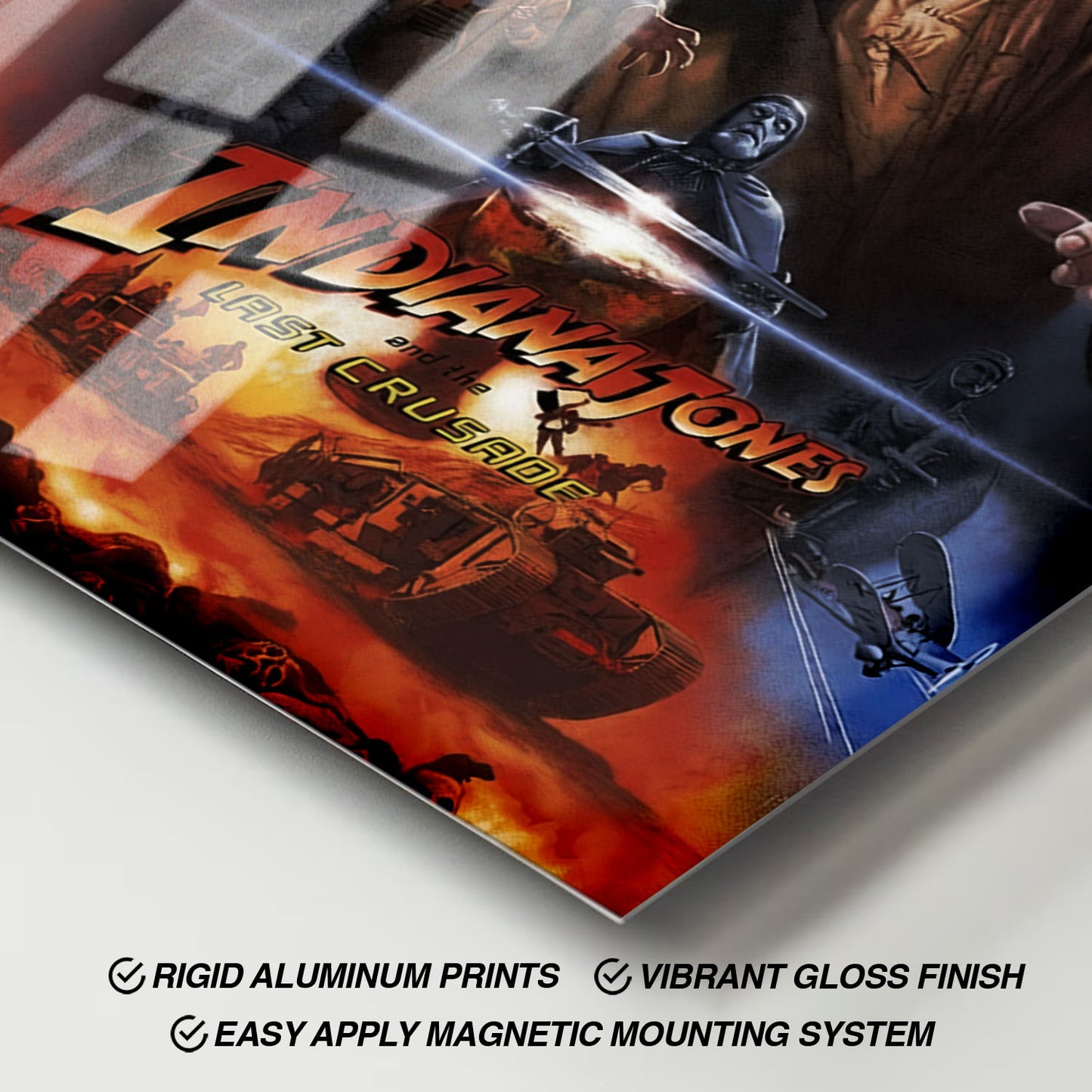 Flex Designs Metal Poster Indiana Jones and the Last Crusade Alternate 11 x 17" Home Goods - Movie 1989 Movie Metal Poster