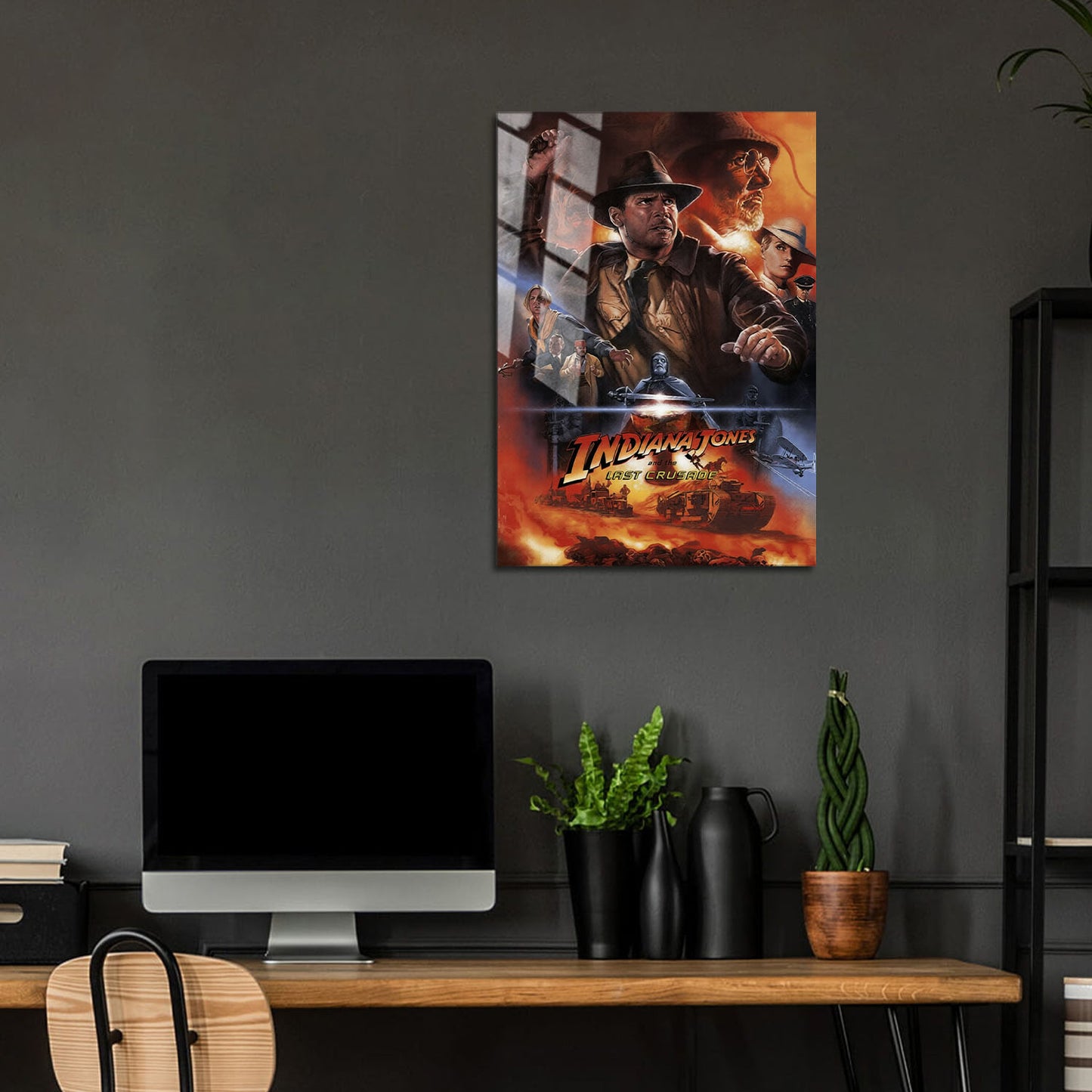 Flex Designs Metal Poster Indiana Jones and the Last Crusade Alternate 24 x 36" Home Goods - Movie 1989 Movie Metal Poster