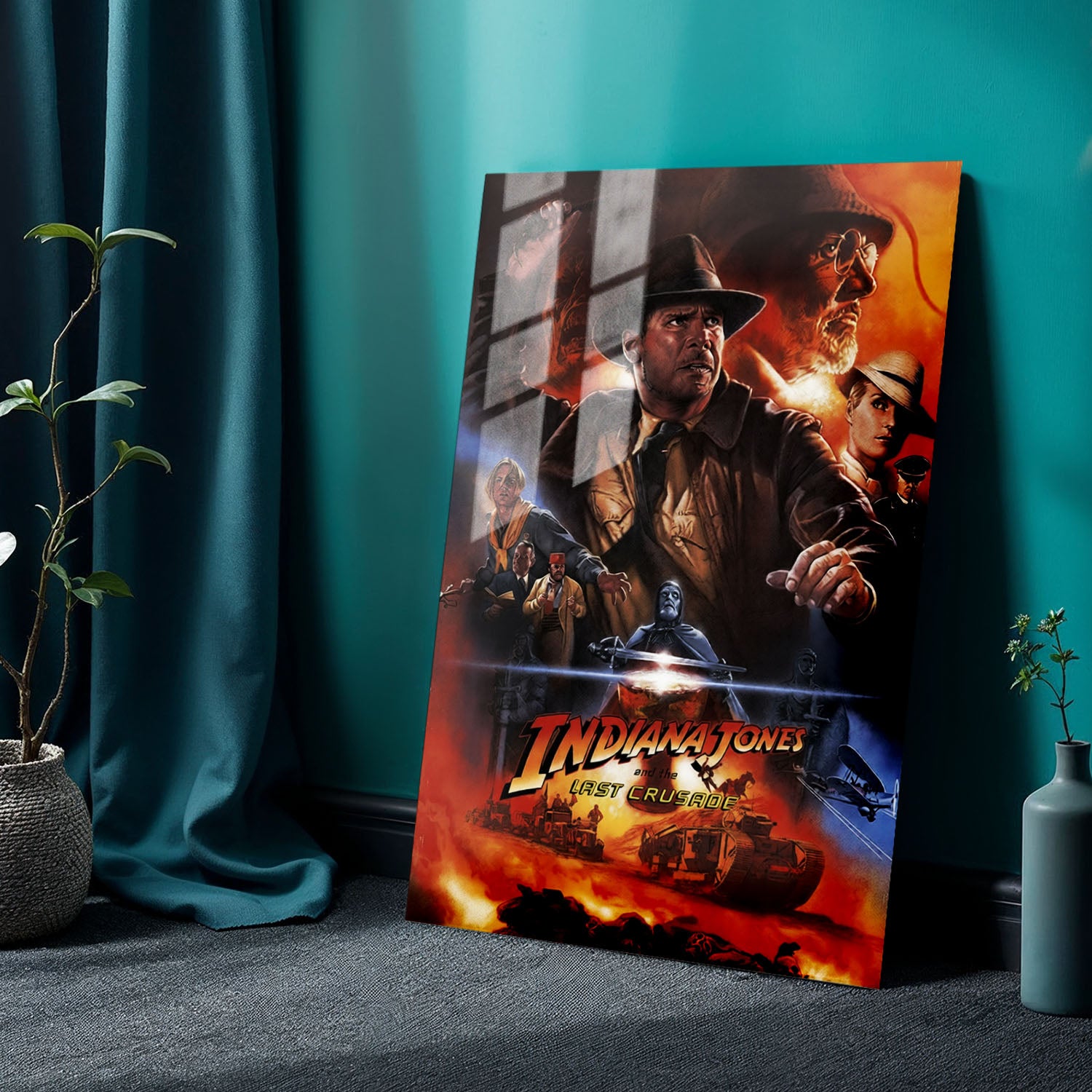 Flex Designs Metal Poster Indiana Jones and the Last Crusade Alternate 24 x 36" Home Goods - Movie 1989 Movie Metal Poster