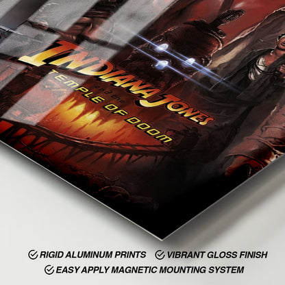 Flex Designs Metal Poster Indiana Jones and the Temple of Doom Alternate 11 x 17" Home Goods - Movie 1984 Movie Metal Poster