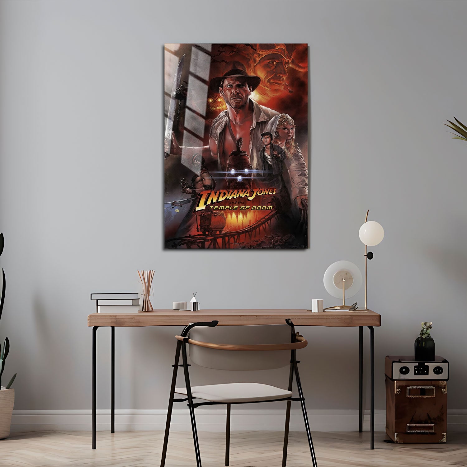 Flex Designs Metal Poster Indiana Jones and the Temple of Doom Alternate 5 x 7" Home Goods - Movie 1984 Movie Metal Poster