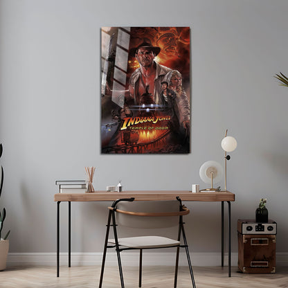 Flex Designs Metal Poster Indiana Jones and the Temple of Doom Alternate 5 x 7" Home Goods - Movie 1984 Movie Metal Poster