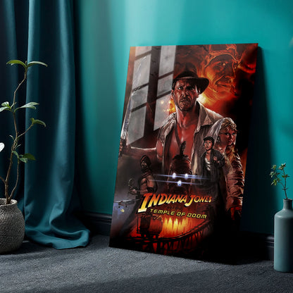 Flex Designs Metal Poster Indiana Jones and the Temple of Doom Alternate 24 x 36" Home Goods - Movie 1984 Movie Metal Poster