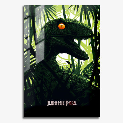 Flex Designs Metal Poster Jurassic Park Classic Green 11 x 17" Home Goods - Movie 1993 Movie Metal Poster