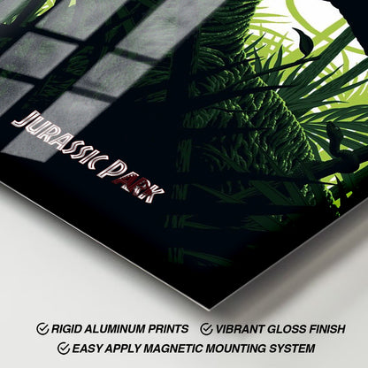 Flex Designs Metal Poster Jurassic Park Classic Green 11 x 17" Home Goods - Movie 1993 Movie Metal Poster