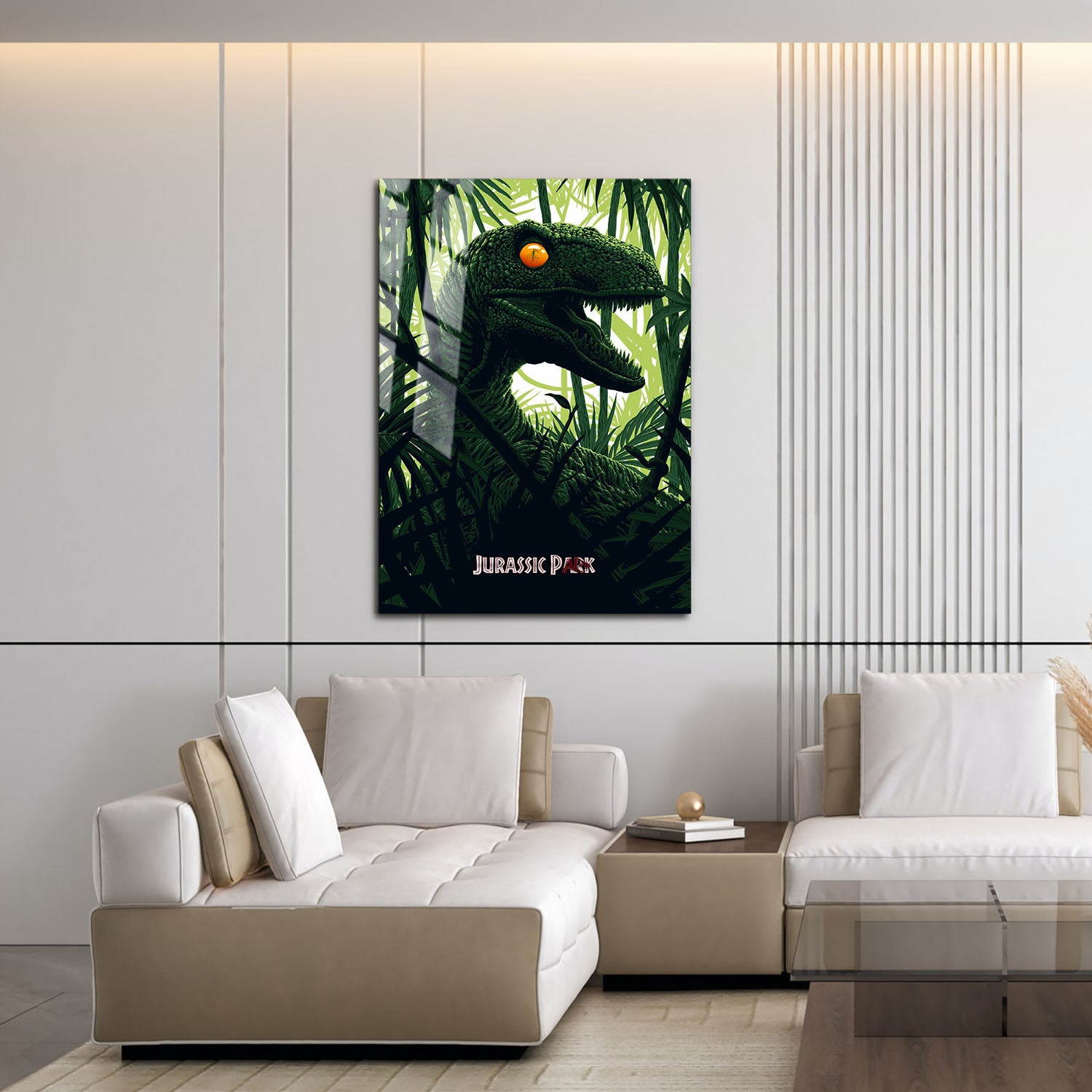 Flex Designs Metal Poster Jurassic Park Classic Green 16 x 24" Home Goods - Movie 1993 Movie Metal Poster