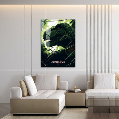 Flex Designs Metal Poster Jurassic Park III Classic Green 16 x 24" Home Goods - Movie 2001 Movie Metal Poster