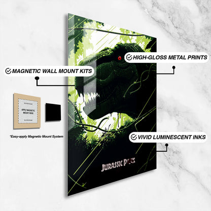 Flex Designs Metal Poster Jurassic Park III Classic Green 16 x 24" Home Goods - Movie 2001 Movie Metal Poster