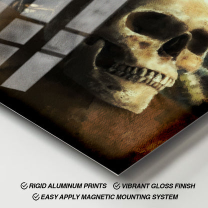 Flex Designs Metal Poster Knives Out Skull 11 x 17" Home Goods - Movie 2019 Movie Metal Poster