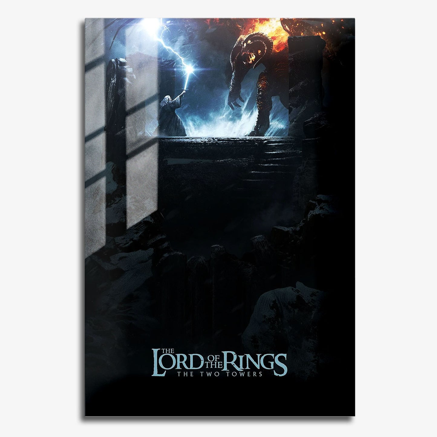 Flex Designs Metal Poster The Lord of the Rings The Two Towers Cover 11 x 17" Home Goods - Movie 2002 Movie Metal Poster