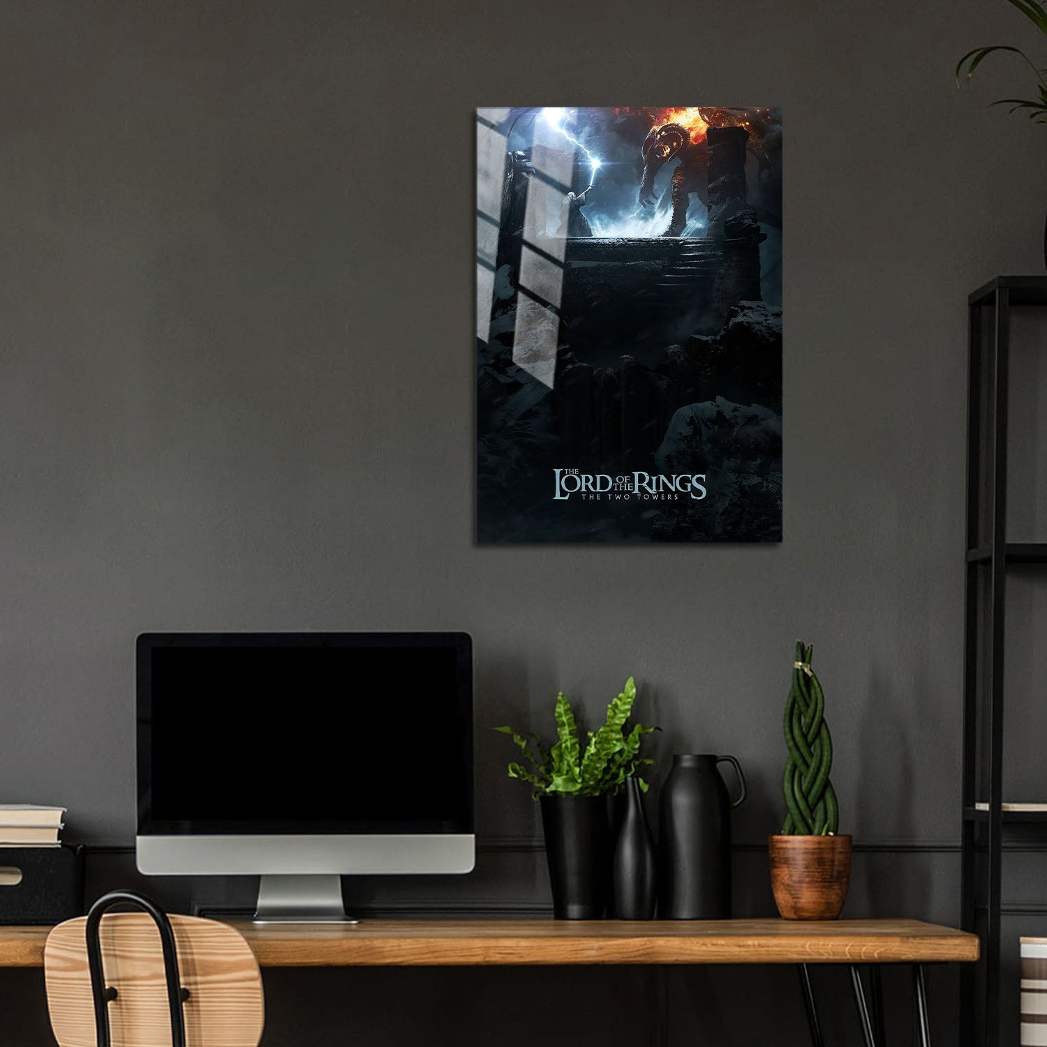 Flex Designs Metal Poster The Lord of the Rings The Two Towers Cover 24 x 36" Home Goods - Movie 2002 Movie Metal Poster